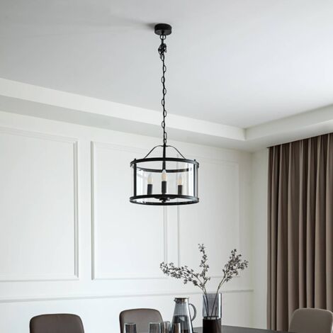 Suspension à Intensité Variable 'Kirista' En Métal Pour Salon & Salle à