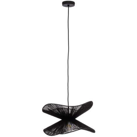 Suspension à intensité variable en papier Ø 40 cm – Abat-jour double couche – E27 pour éclairage chambre à coucher – Lindby Valdorin (1/5)