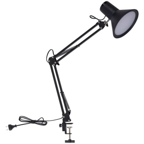 LED Lampe à pince à intensité variable 'Undra' en métal pour bureau
