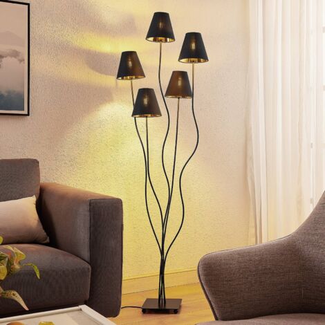 Lampadaire 'Komalie' en métal pour salon & salle à manger