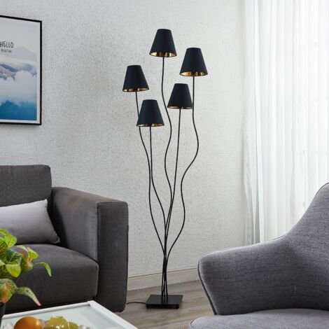 Lampadaire 'Komalie' en métal pour salon & salle à manger