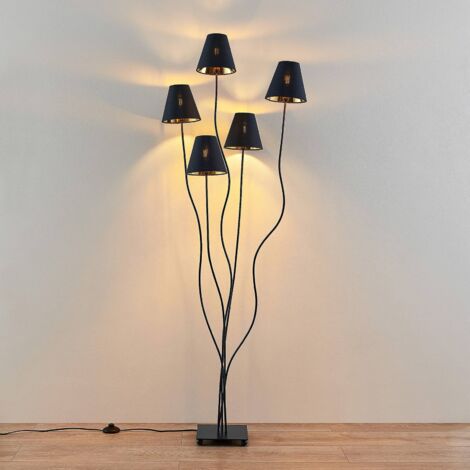 Lampadaire 'Komalie' en métal pour salon & salle à manger