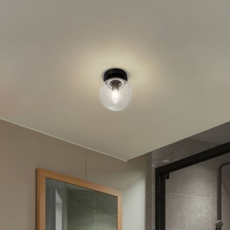 LINDBY Plafonnier Salle De Bain à intensité variable 'Flavi' en métal pour salle de bain pas cher