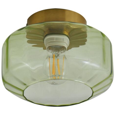 Plafonnier à intensité variable 'Hildur' en verre pour salon & salle à manger