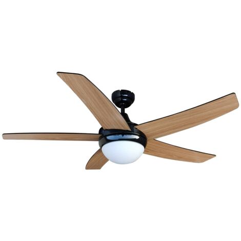 Ventilateur de plafond avec lampe 'Auraya' en métal pour salon & salle à manger (1/5)