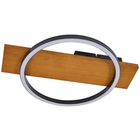 LED Plafonnier à intensité variable 'Galad' en bois pour salon & salle à manger