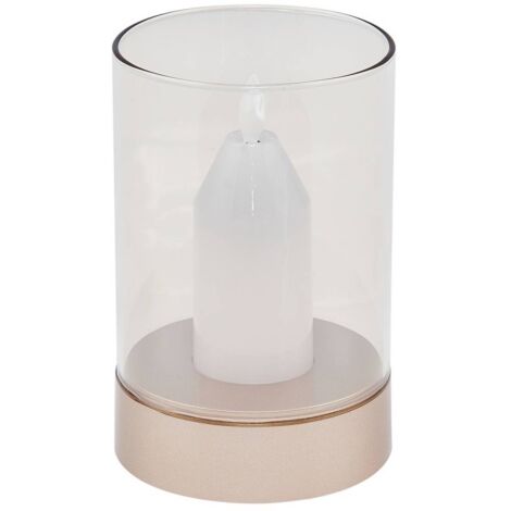 2017-05T Lampe De Table Led À Intensité Variable En Nickel Mat Avec Abat-Jour En Verre Satiné