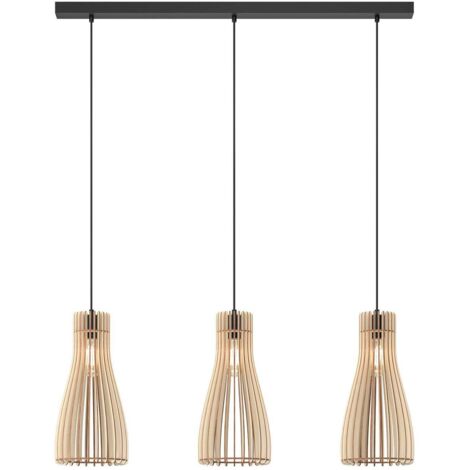 Suspension à intensité variable 'Furn' en bois pour salon & salle à manger (1/5)