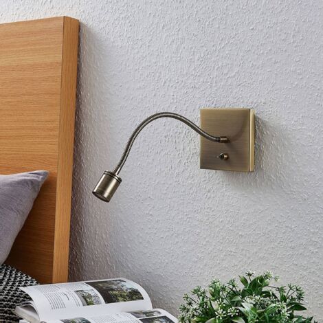 LED Applique Murale 'Mayar' en métal pour chambre à coucher