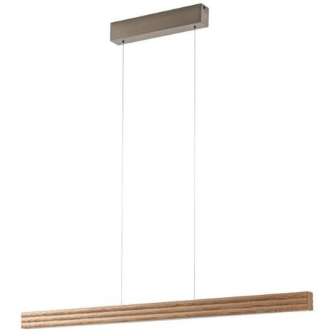 LED Suspension à intensité variable 'Annetta' en bois pour salon & salle à manger (1/5)