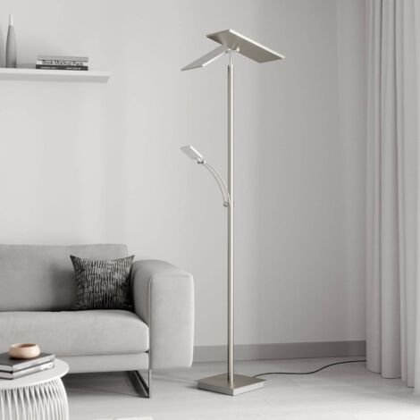 LED Lampadaire à intensité variable 'Parthena' en métal pour salon & salle à manger