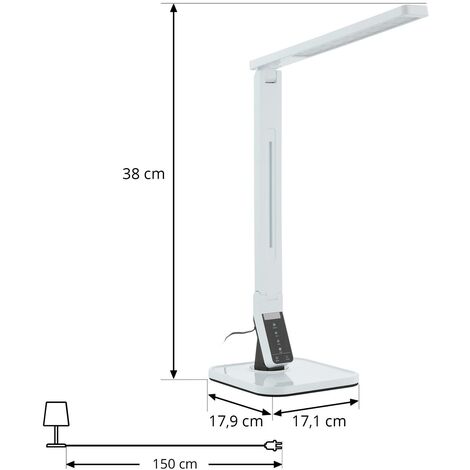 Lindby Antisa lampe de bureau LED CCT variateur