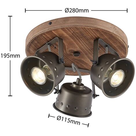 Projecteur, Spot à Intensité Variable 'Thorid' En Métal Pour Salon & Salle à Manger