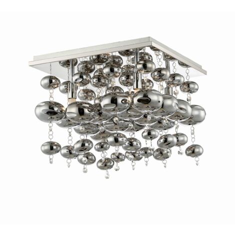 Lindby – Suspension à intensité variable en métal 35cm – 4 lampes G9 – Design élégant pour salon et salle à manger – Lumière éclatante (1/5)