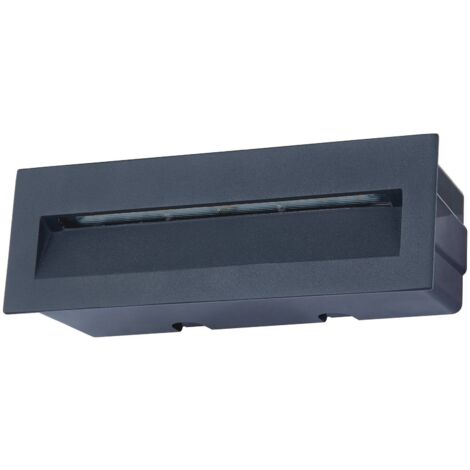 Lucande – Applique extérieure LED Loya en aluminium – IP54 pour extérieur – 23 x 8 cm – Éclairage économique et efficace – Lumière dirigée vers le bas