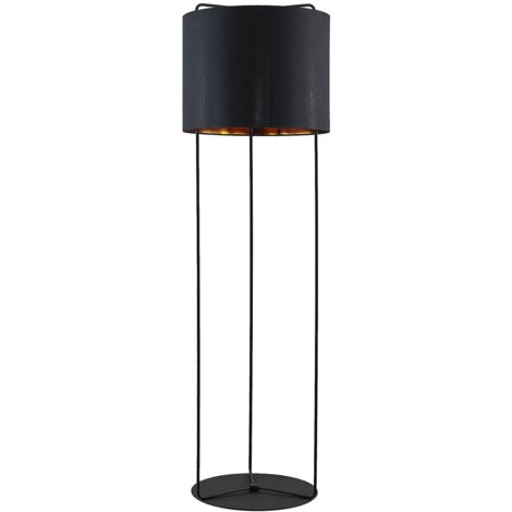 Lindby Lampadaire Nantwin Blanc - Abat-jour Tissu, Liseuse Integrée - Salon & Salle à Manger