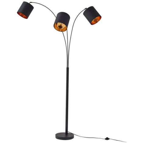Lampadaire Tissu 'Nanika' en métal pour salon & salle à manger (1/5)