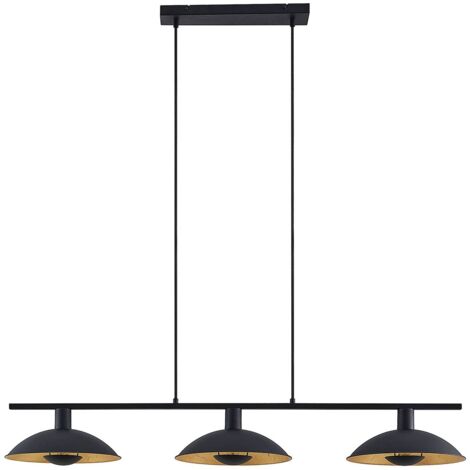 Lindby Plafonnier Narisara, 40 Cm, E27, Noir-or, Luminaire Plafonnier Lampe Plafond Eclerage Plafond Eclairage Interieur 92889230