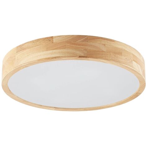Plafonnier à intensité variable 'Tanju' en bois pour salon & salle à manger