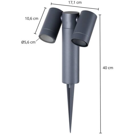 Luminaire extérieur à intensité variable 'Tulimar' en aluminium