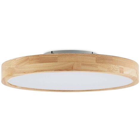 LED Plafonnier à intensité variable 'Lanira' en bois pour salon & salle à manger