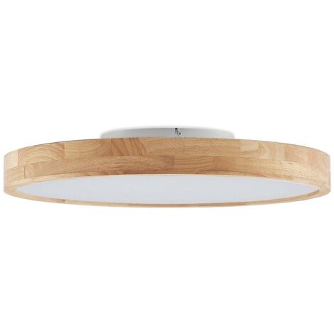 LED Plafonnier à intensité variable 'Lanira' en bois pour salon & salle à manger