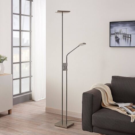 LED Lampadaire à intensité variable 'Jonne' en métal pour salon & salle à manger