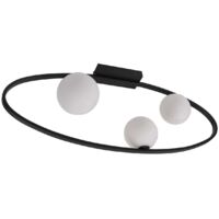 Plafonnier à intensité variable 'Kulka' en métal pour salon & salle à manger