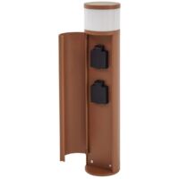 Lucande – Potelet d'extérieur en aluminium IP44 – Luminaire à intensité variable Corban – Pour éclairage terrasse, jardin, balcon – Douille G9