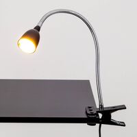18 DEL Lampe de serrage Variateur Bureau-Lampe Pivotant Lampadaire Liseuse Noir 7 W