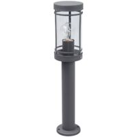 Lindby – Borne d'extérieur Djori 50 cm – Acier inoxydable – E27 – Indice de protection IP44 – Lumière blanche – Installation facile sur mur