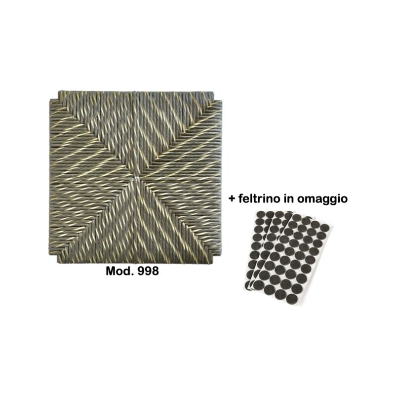 ArredaSì Ricambi sedili in simil paglia 37x37 (mod. 998 SM) [SET DI 4] + Feltrini in OMAGGIO