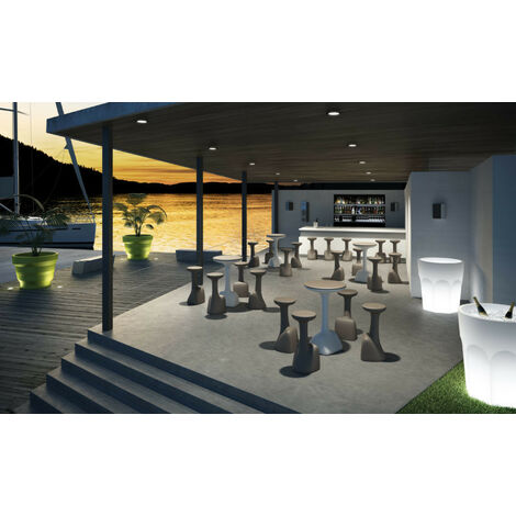 Armillaria Stool  Golden rust  sgabello seduta alta originale Plust in polietilene moderno di design esterno interno giardino bar ristorante pub hotel colorato