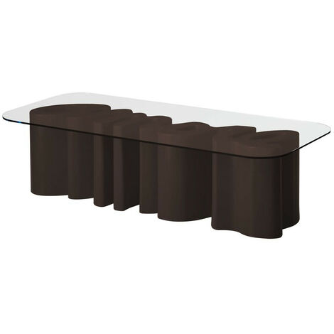Amore Table  Cioccolato tavolo scritta originale Slide di design da esterno interno giardino colorata polietilene terrazza veranda sala da pranzo cucina