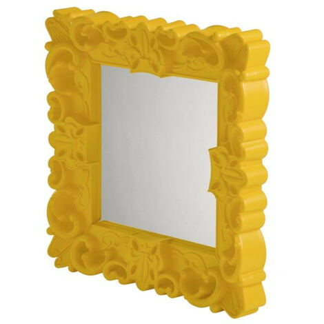 Mirror of Love Giallo zafferano - Piccolo specchio di design originale Slide colorato moderno barocco camera ingresso sala da pranzo salotto