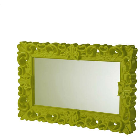 Mirror of Love Verde lime - Medio specchio di design originale Slide colorato moderno barocco camera ingresso sala da pranzo salotto (1/4)