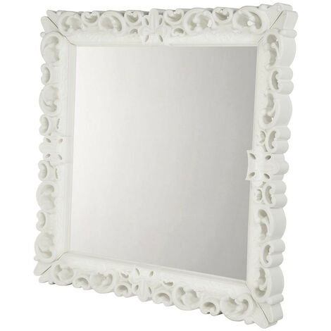 Mirror of Love Bianco - Grande specchio di design originale Slide colorato moderno barocco camera ingresso sala da pranzo salotto (1/4)