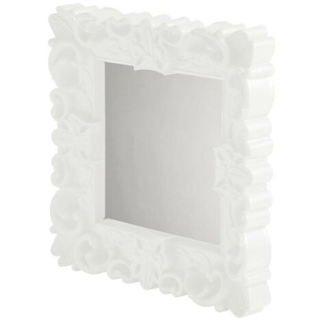 Mirror of Love Bianco - Piccolo specchio di design originale Slide colorato moderno barocco camera ingresso sala da pranzo salotto