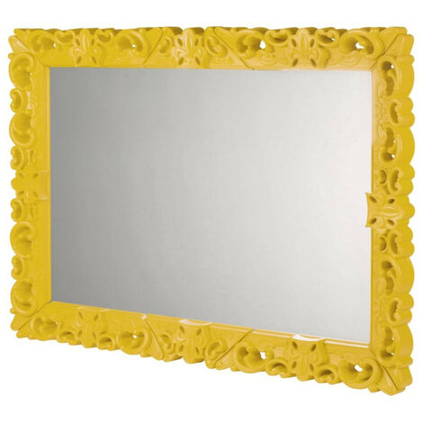 Mirror of Love  Giallo zafferano - Extra Large  specchio di design originale Slide colorato moderno barocco camera ingresso sala da pranzo salotto