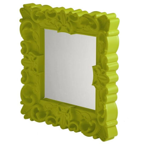 Mirror of Love Verde lime - Piccolo specchio di design originale Slide colorato moderno barocco camera ingresso sala da pranzo salotto