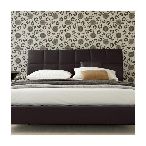 Testiera letto Nizza 1 Modulo 80x80 - Snow White testiera con rivestimento in ecopelle verticale per letto singolo e matrimoniale modulare (1/2)