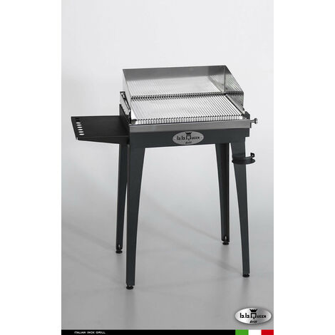 Grill 6.4 Inox  Piastra liscia - Senza portapiatti - Con paraschizzi - Senza kit mensola e ruote - Satinato - barbecue, griglia, giardino, carne, a gas, acciaio made in Italy