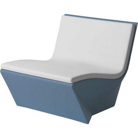 Kami Ichi Blu polvere - Cotton white originale slide di design per giardino esterno interno colorata moderna polietilene made in Italy sedia seduta poltrona