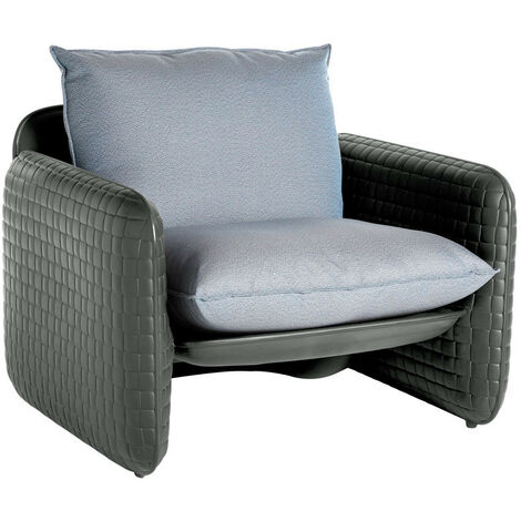 Mara  Grigio elefante - Sabbia del deserto originale slide di design per giardino esterno interno colorata moderna polietilene made in Italy sedia seduta poltrona (1/2)