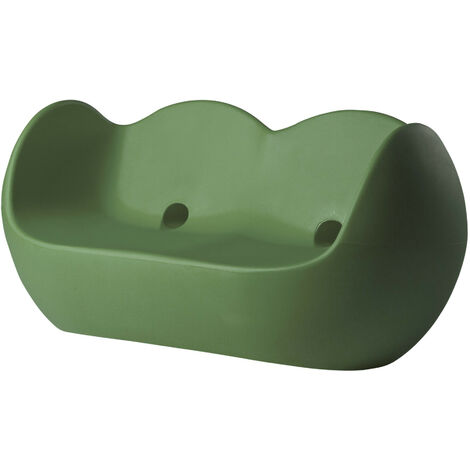 Blossy  Verde malva originale slide di design per giardino esterno interno colorata moderna polietilene made in Italy sedia seduta poltrona