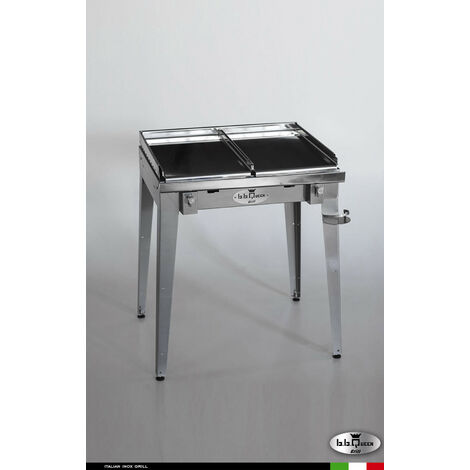 Grill 8.6 Inox  Piastra liscia - Senza portapiatti - Senza paraschizzi - Senza kit mensola e ruote - Satinato - barbecue, griglia, giardino, carne, a gas, acciaio made in Italy (1/3)