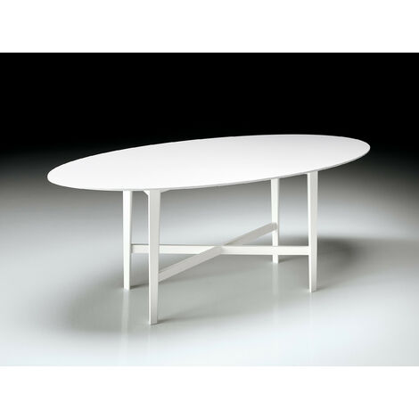 Luigi Filippo 95/240 h 76 cm - Faggio fango - Piano in cristallo (1/5)