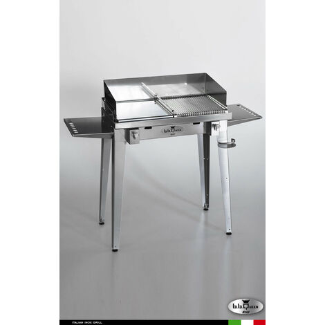 Grill 8.4 Inox  Piastra mista - Con portapiatti - Con paraschizzi - Senza kit mensola e ruote - Satinato - barbecue, griglia, giardino, carne, a gas, acciaio made in Italy (1/3)
