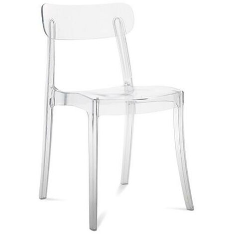 Sedia New Retrò sedia seduta impilabile in policarbonato trasparente - per interni ed esterni -Domitalia - design - moderna - casa, cucina, salotto, sala da pranzo, ristorante, catering, hotel (1/5)