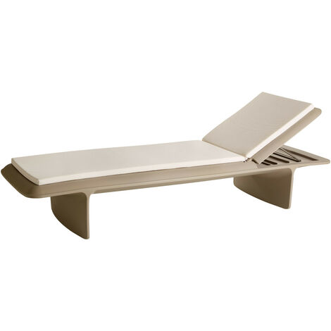 Ponente Grigio argilla - Cotton white originale Slide lettino prendisole sdraio mare piscina esterno giardino made in Italy di design
